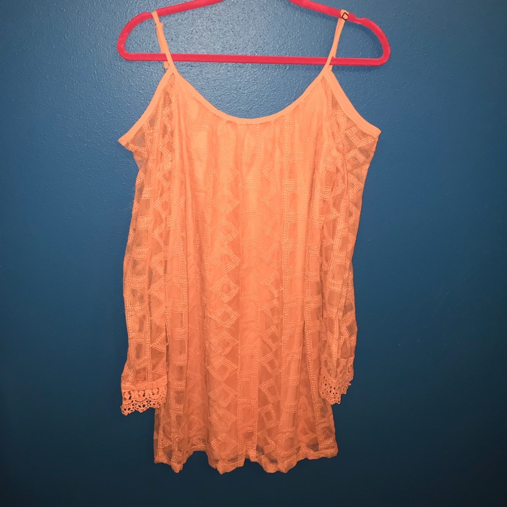 Salmon pink dress, size small